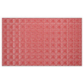 Medieval Damask Fleur-de-lis, rood en wit Stof (Fat Quarter)