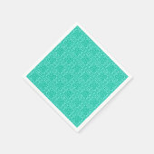 Medieval Damask Fleur-de-lis, turquoise & aqua Servet (Hoek)