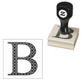 Medieval Damask Monogram letter B Rubberstempel (Gestempeld)