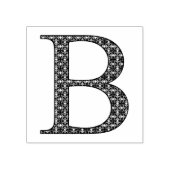 Medieval Damask Monogram letter B Rubberstempel (Afrduk)