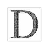 Medieval Damask Monogram Letter D Rubberstempel (Afrduk)
