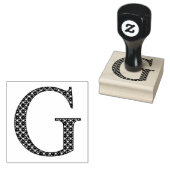 Medieval Damask Monogram Letter G Rubberstempel (Gestempeld)
