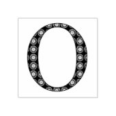 Medieval Damask Monogram Letter O Rubberstempel (Afrduk)