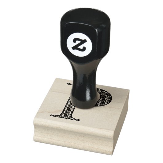 Medieval Damask Monogram Letter P Rubberstempel (Stempel)