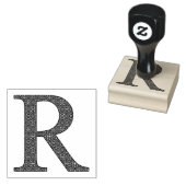 Medieval Damask Monogram letter R Rubberstempel (Gestempeld)