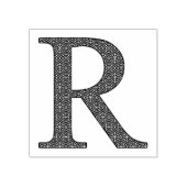 Medieval Damask Monogram letter R Rubberstempel (Afrduk)