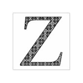 Medieval Damask Monogram Letter Z Rubberstempel (Afrduk)