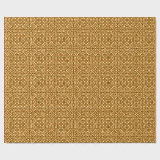 Medieval Damask patroon, koper en crème Cadeaupapier (Vlak)