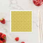Medieval Damask patroon, mosterdgoud Servet (Insitu)