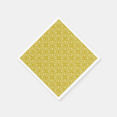 Medieval Damask patroon, mosterdgoud Servet (Hoek)