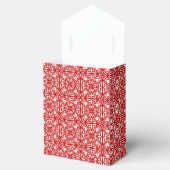 Medieval Damask patroon, rood en wit Bedankdoosjes (Geopend)