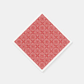 Medieval Damask patroon, rood en wit Servet (Hoek)