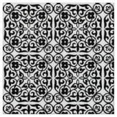 Medieval Damask patroon, zwart-wit Stof (Close Up)