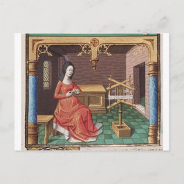 Medieval damesgaren briefkaart