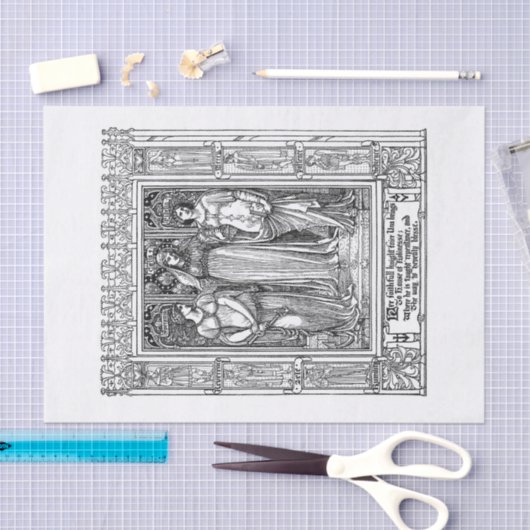 Medieval damesontbinding tissuepapier (Craft)