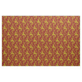 Medieval Dande-Lions op Red Stof (Yard (91,4 cm))