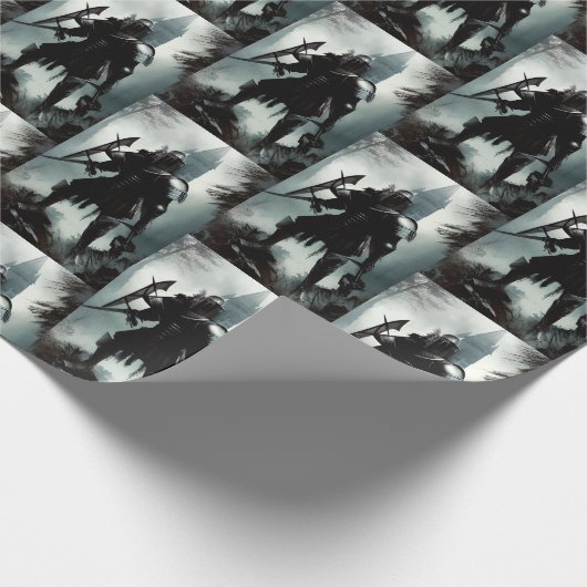 Medieval Dark Knight Cadeaupapier (Hoek)