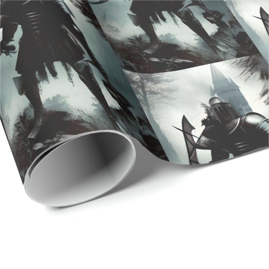 Medieval Dark Knight Cadeaupapier (Rol Hoek)