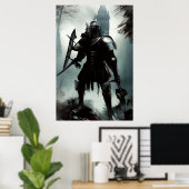 Medieval Dark Knight Poster (Thuiskantoor)