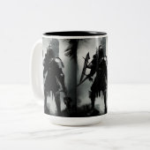 Medieval Dark Knight Tweekleurige Koffiemok (Voorkant links)