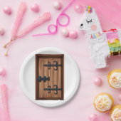 Medieval deurdeur papieren bordje (Feest)