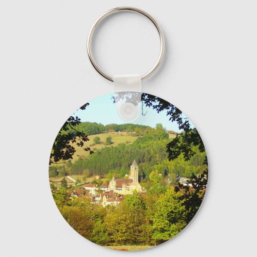 Medieval dorp Plazac Key Ring Sleutelhanger (Voorkant)
