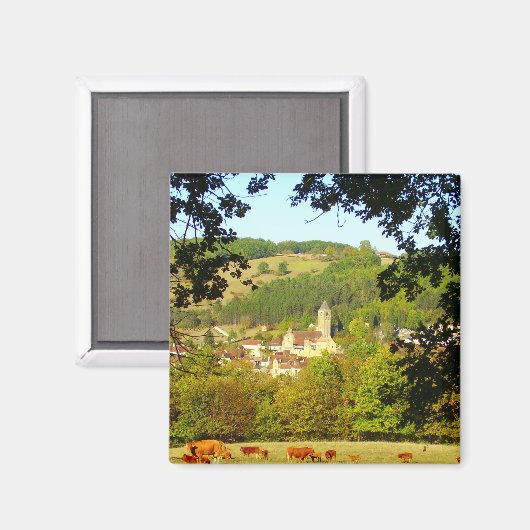 Medieval dorp Plazac Magnet (Voorkant / Achterkant)