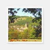 Medieval dorp Plazac Paper Napkins Servetten (Voorkant)