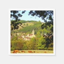 Medieval dorp Plazac Paper Napkins