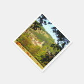 Medieval dorp Plazac Paper Napkins Servetten (Hoek)