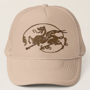 Medieval Dragon Antiek Art Designer Gift Trucker Pet