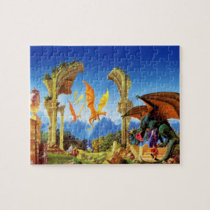 Medieval Dragon Art Legpuzzel