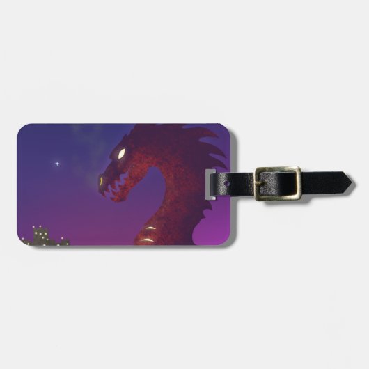 Medieval Dragon Bagagelabel (Voorkant horizontaal)