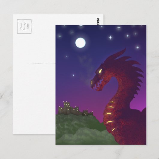 Medieval Dragon Briefkaart (Voorkant / Achterkant)
