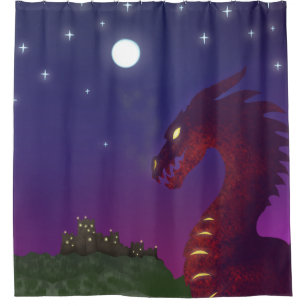 Medieval Dragon Douchegordijn