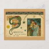 Medieval Dragon en Paars Briefkaart (Voorkant)