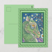 MEDIEVAL DRAGON HEAD-PORTRAIT, ZONDER MEESTE VANWE BRIEFKAART (Voorkant / Achterkant)