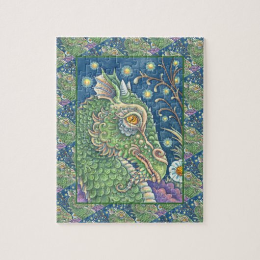 MEDIEVAL DRAGON HEAD-PORTRAIT, ZONDER MEESTE VANWE LEGPUZZEL (Verticaal)