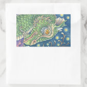 MEDIEVAL DRAGON HEAD-PORTRAIT, ZONDER MEESTE VANWE RECHTHOEKIGE STICKER (Tas)