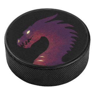 Medieval Dragon Hockey Puck