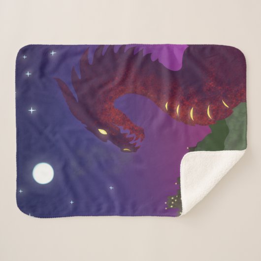 Medieval Dragon Sherpa Deken (Voorkant (horizontaal))