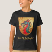 Medieval Dragon Shield T-shirt (Voorkant)