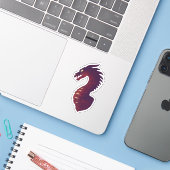 Medieval Dragon Sticker (Laptop met iPhone)
