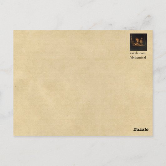 Medieval Dragon van de Ripley Scroll Sepia Briefkaart (Achterkant)