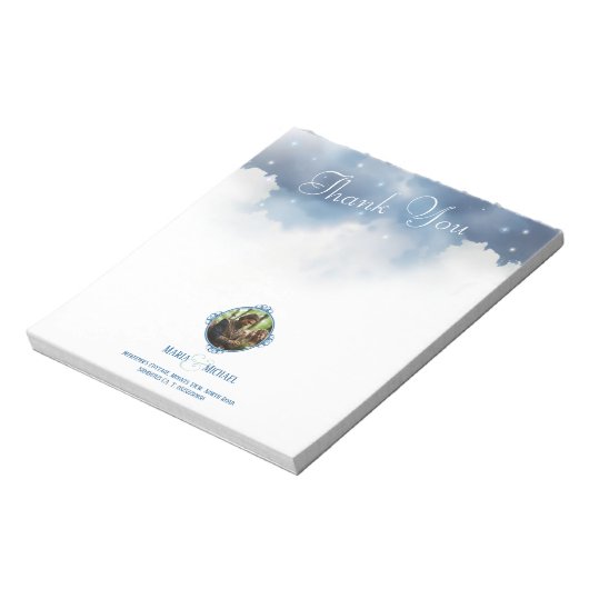 Medieval Dragon Wedding Dank u brief Notitieblok (Linkerzijde)