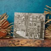 Medieval Duitse drukkerij (graving) Fotoplaat (Zijkant)