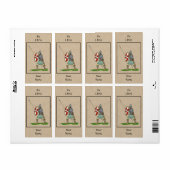 Medieval Engels/Saxon Warrior Bookplate Etiket (Full Sheet)