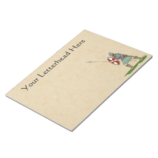 Medieval Engels/Saxon Warrior Notitieblok (Schuin)