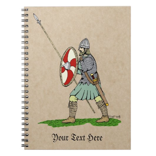 Medieval Engels/Saxon Warrior Notitieboek (Voorkant)