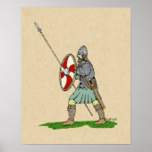 Medieval Engels/Saxon Warrior Poster (Voorkant)